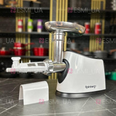 Найсильніша м'ясорубка Rainberg RB-674 з реверсом та насадками для ковбас і томатів 3в1